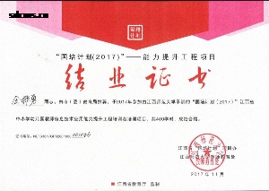 2017年11月江西省信息技术能力培训结业证书